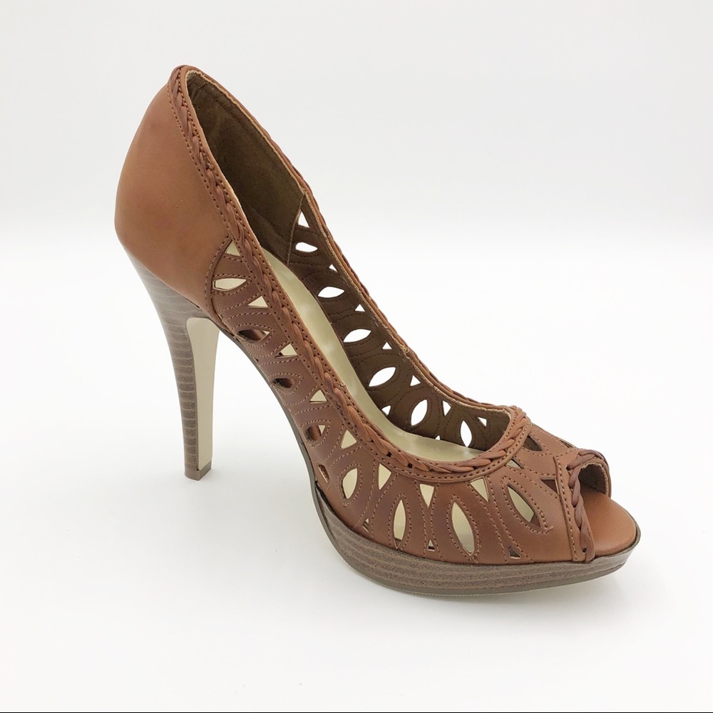 DELICIOUS HOT Brown Heels with Vintage - Picture 1 of 6